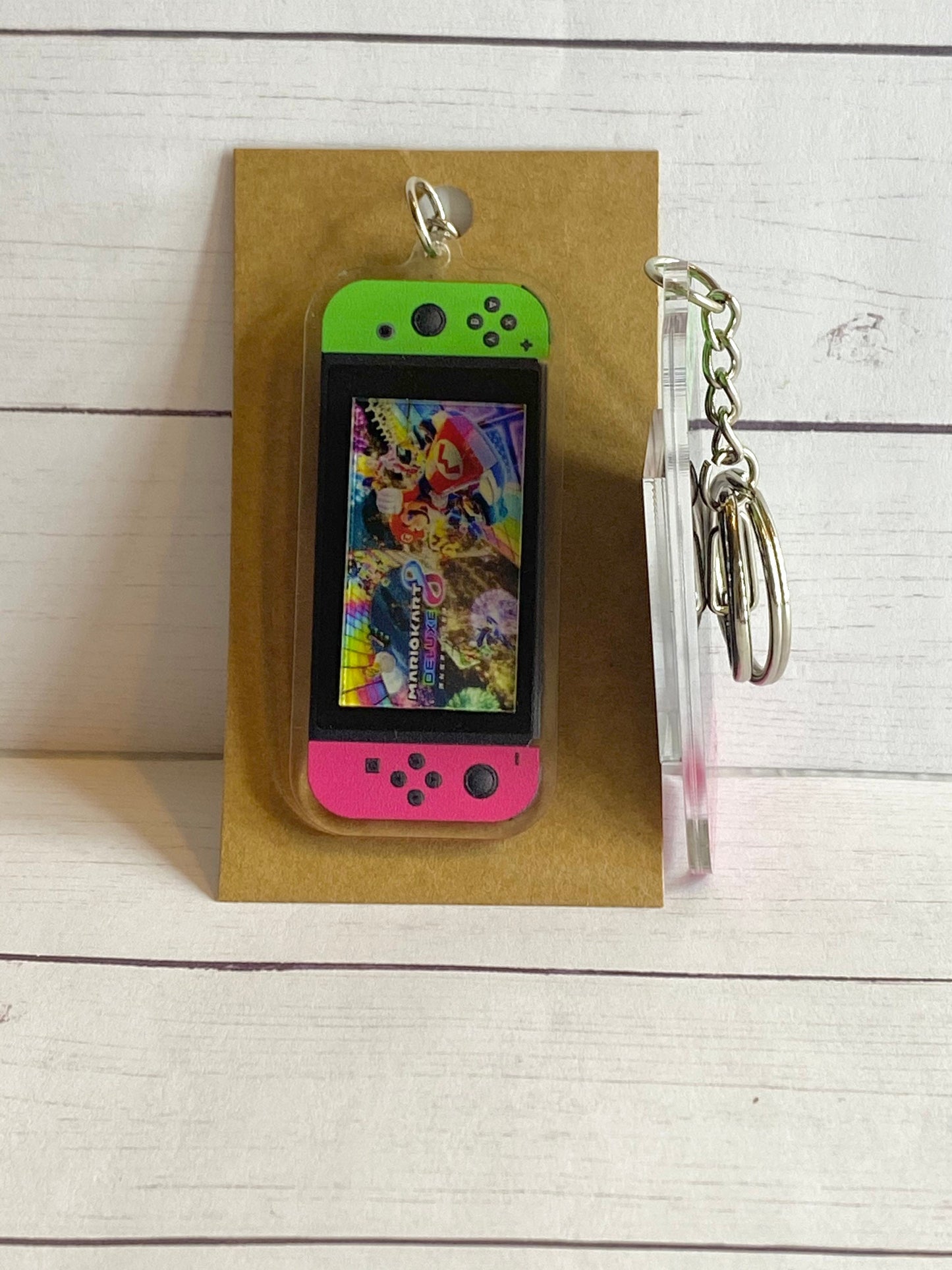 Mario switch themed keychain