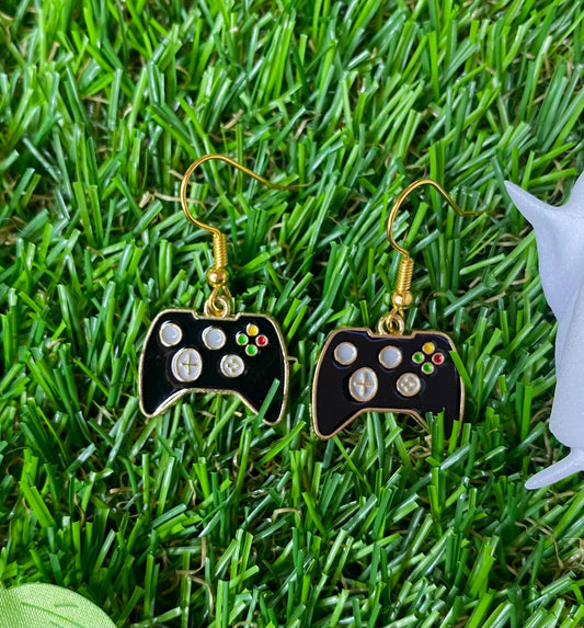 Cute Black Xbox Dangle Earrings