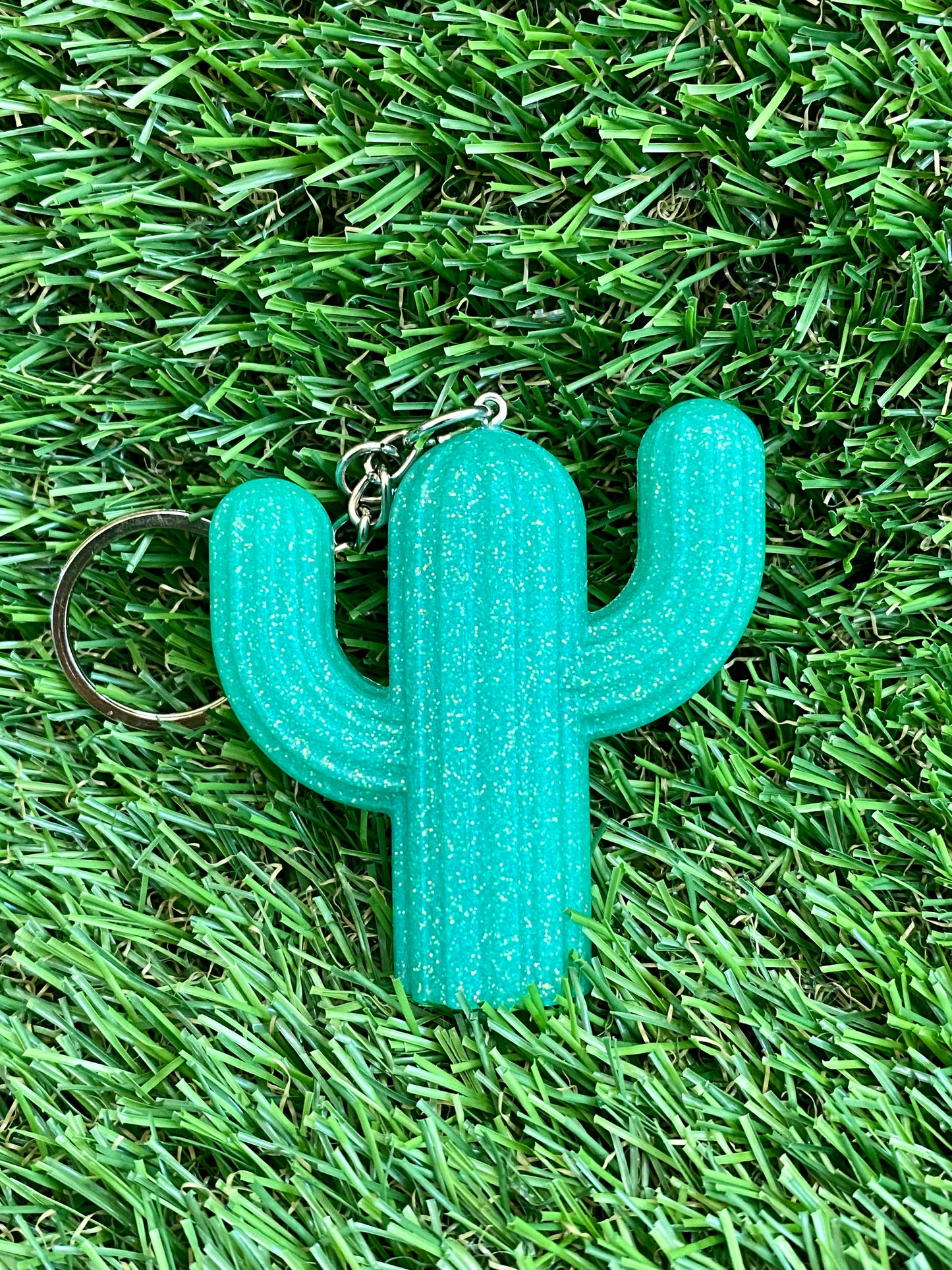 Green Cactus Keychain