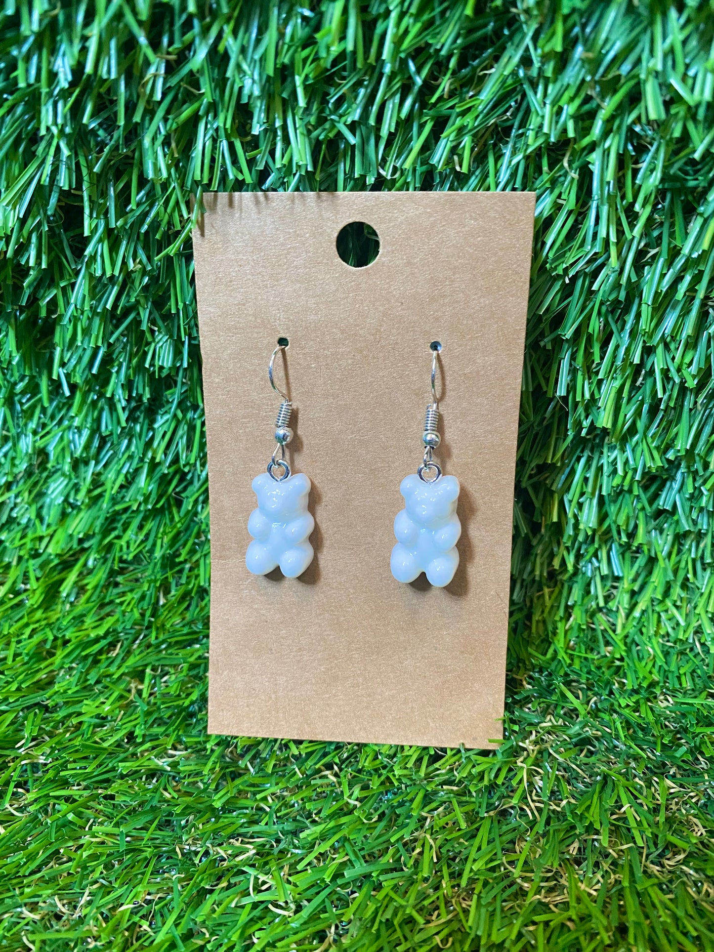White Gummy Bear Earrings