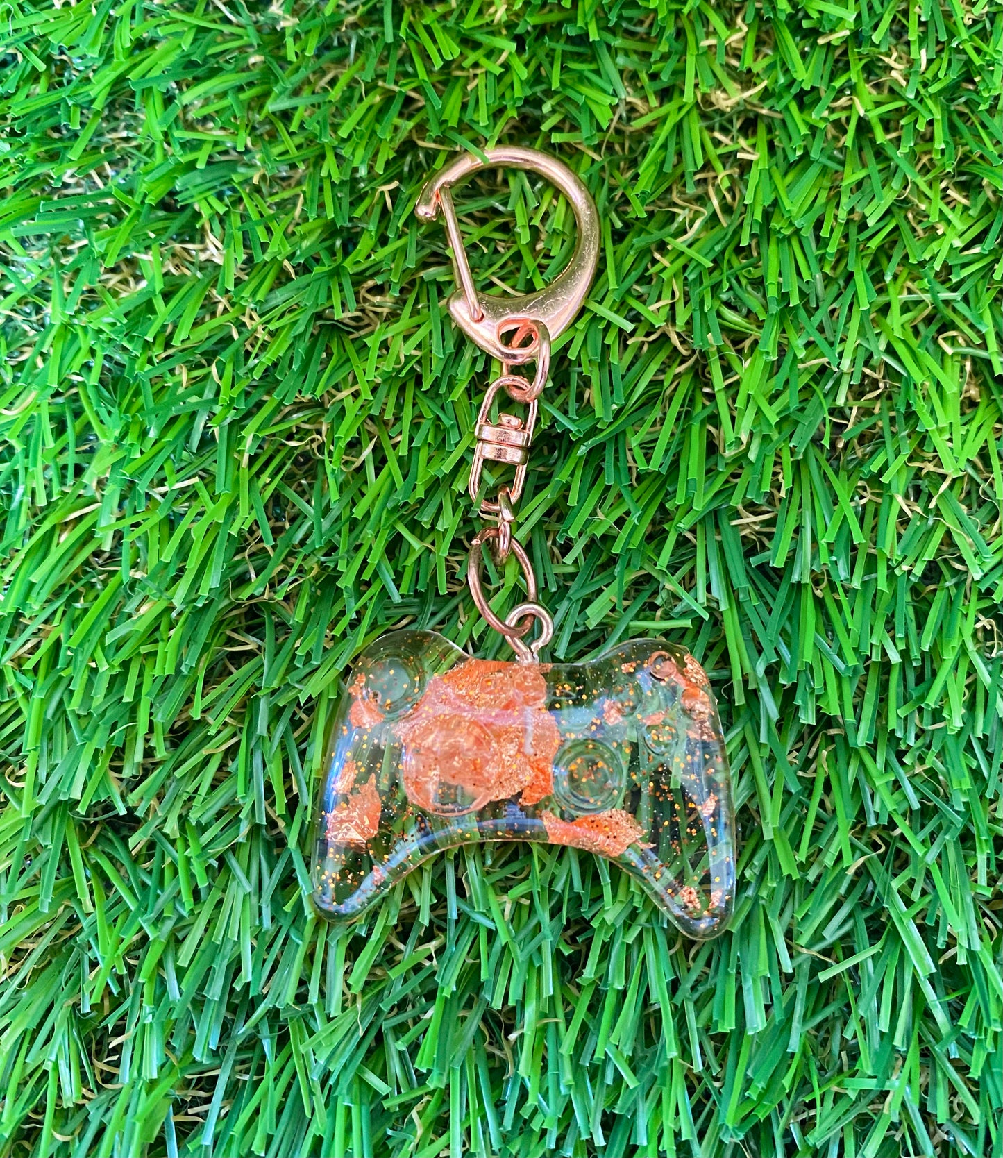 Rose Gold Gaming Keychain