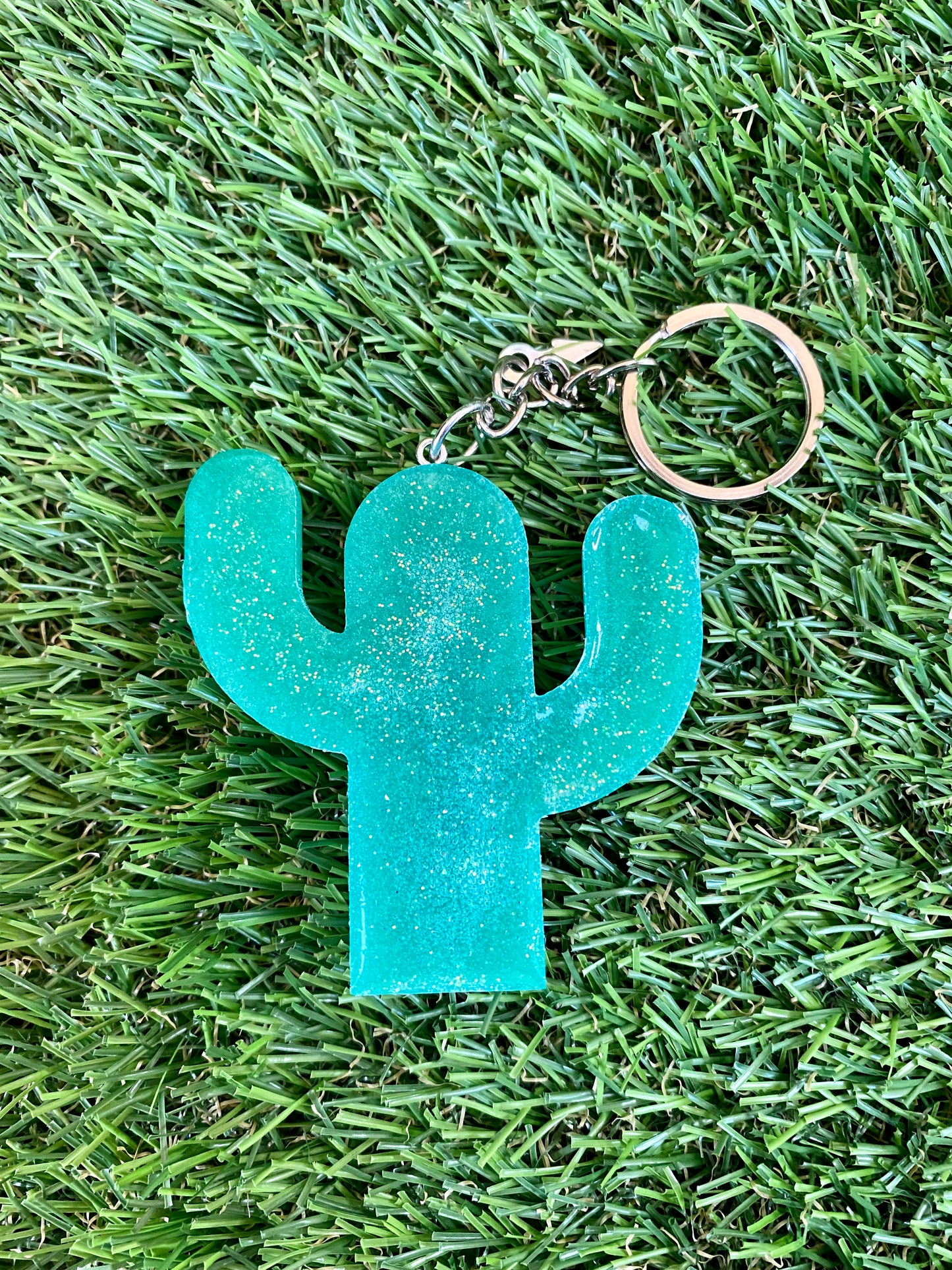 Green Cactus Keychain